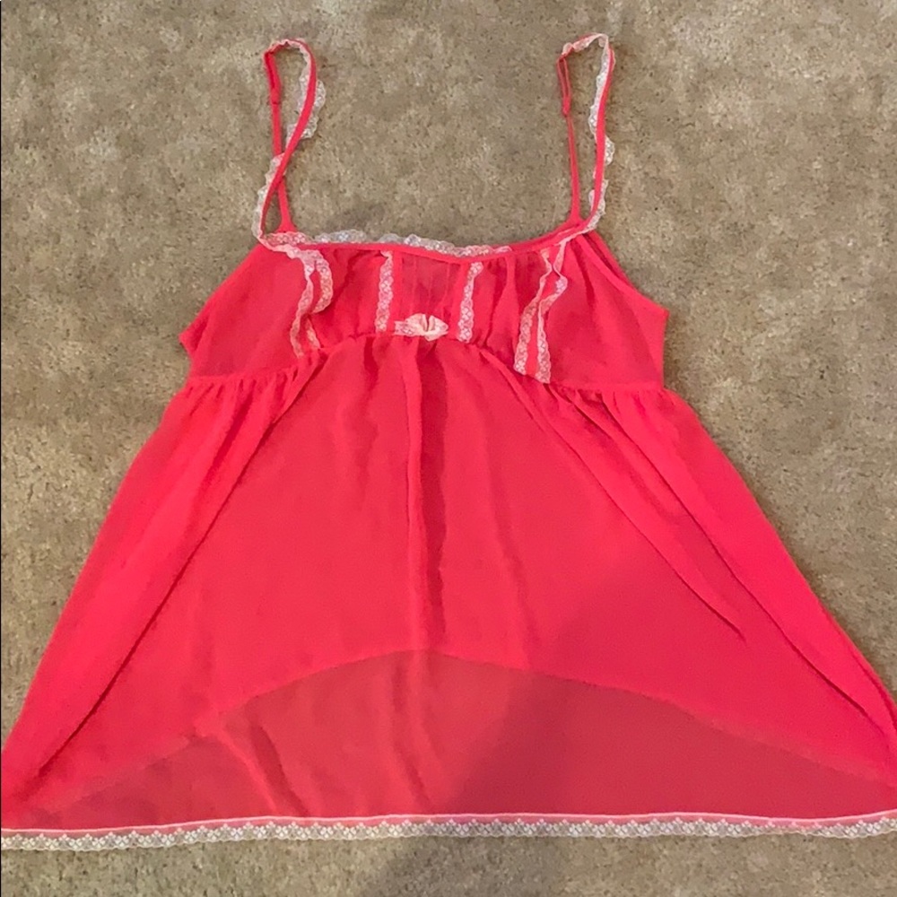 Victoria’s Secret coral sheer babydoll dress